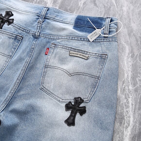 Chrome Hearts Logo Blue Jeans - Picture 10 of 10